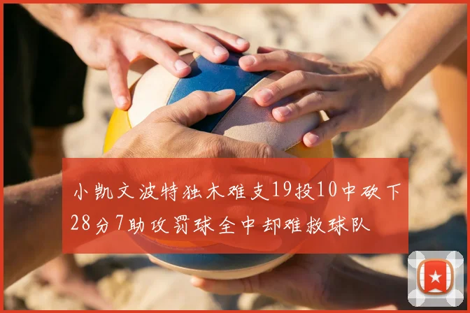 小凯文波特独木难支19投10中砍下28分7助攻罚球全中却难救球队