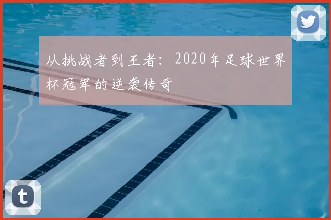 从挑战者到王者：2020年足球世界杯冠军的逆袭传奇