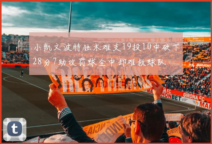 小凯文波特独木难支19投10中砍下28分7助攻罚球全中却难救球队