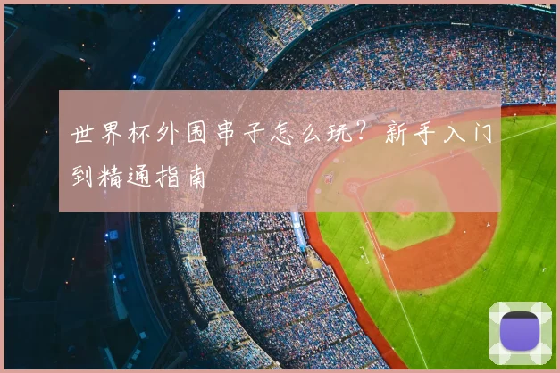 世界杯外围串子怎么玩？新手入门到精通指南